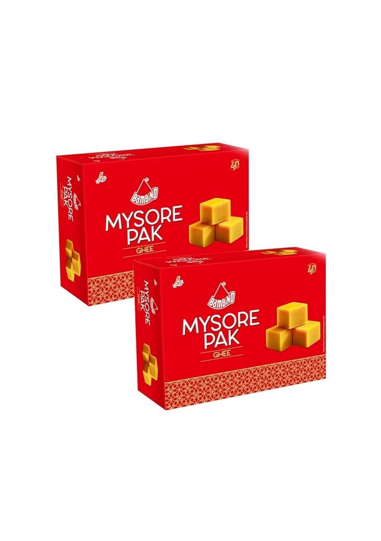 Bambino Premium Soft Ghee Mysore Pak | 400g Each 200g X Pack of 2