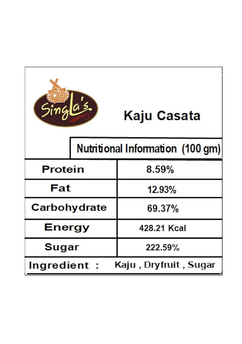 Singla Kaju Casata and Bite Combo Pack, 200g Each, Premium Indian Sweets Gift Box, Vegetarian