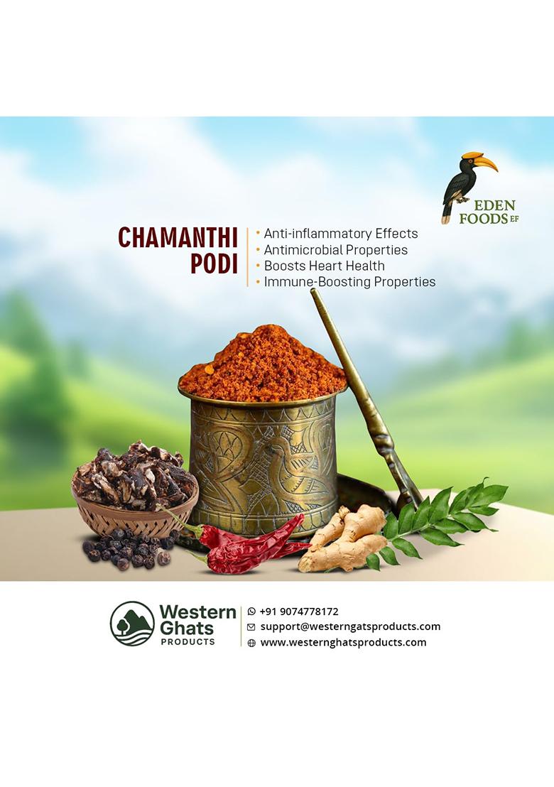 Eden Food Ef Chammanthi Podi | Cocunut Chutney Powder 200 Gm Dry Roasted Shredded Cocunuts Ans Spices Of Kerala