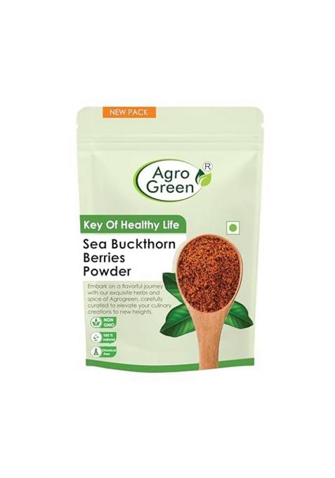 Agrogreen Sea Buckthorn Berries Powder - Rich In Omega, Vitamin E, C Pure & Natural (400 Gm)