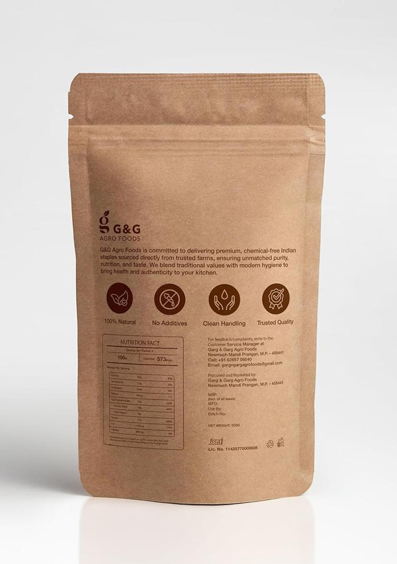 G & Agro Foods White Sesame Seeds (Til) 500G | Pure Natural Safed Til No Artificial Flavours, Colours Or Preservatives Tal/White Indian Spice Nutrient-Rich For Eating