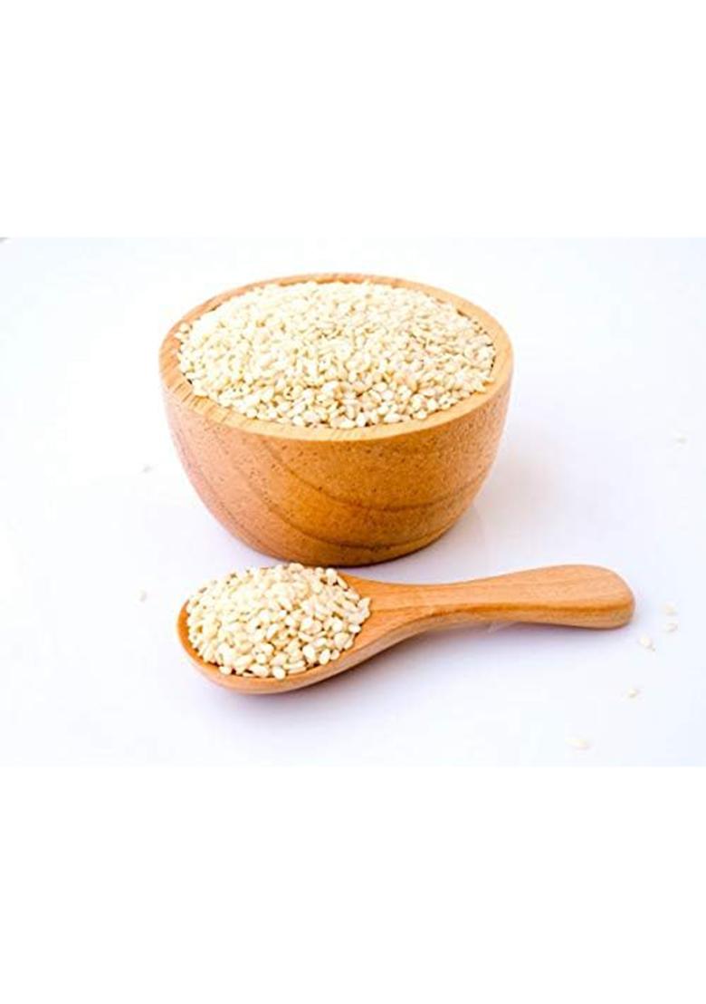 G & Agro Foods White Sesame Seeds (Til) 500G | Pure Natural Safed Til No Artificial Flavours, Colours Or Preservatives Tal/White Indian Spice Nutrient-Rich For Eating