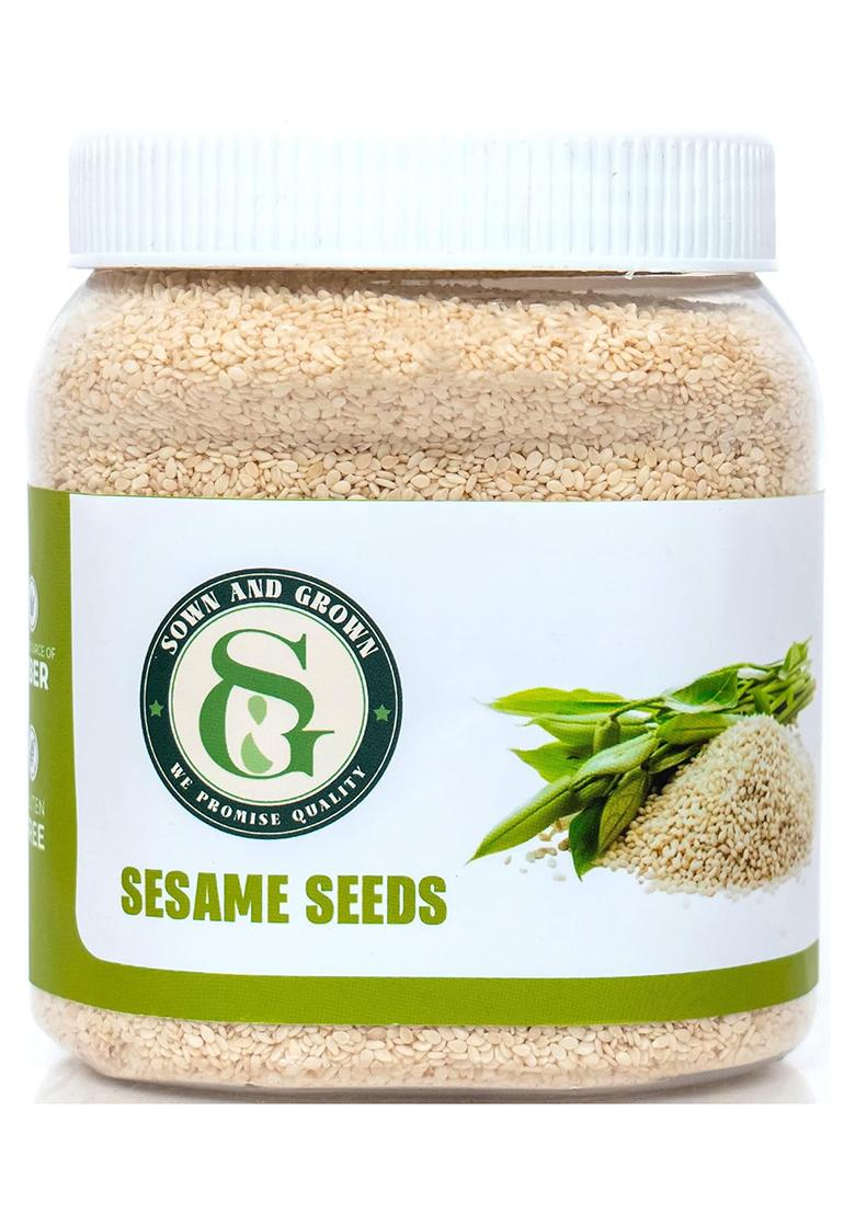 Sownandgrown White Sesame Seeds |Til | Whole Spices Til For Eating (907 Gm)