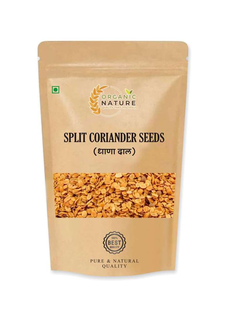 Organic Nature Roasted Split Coriander/Dhania Seeds Dal (Pack Of 400 Gram) - Indya
