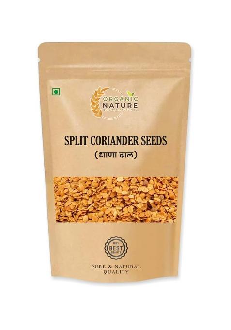 Organic Nature Roasted Split Coriander/Dhania Seeds Dal (Pack Of 400 Gram)