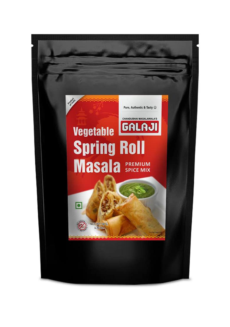 Galaji Vegetable Spring Roll Masala 50 Grams Homemade Powdered | For Healthy Cooking Ready To Cook All Seasonings Spices Pure & Hygiene Spice Mix Authentic Taste Premium