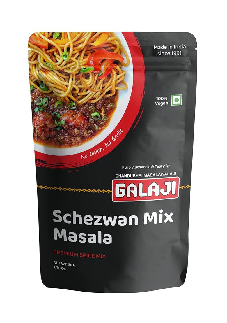 Galaji Schezwan Mix Masala 50 Grams Homemade Powdered | For Healthy Cooking Ready To Cook All Seasonings Spices Pure & Hygiene Spice