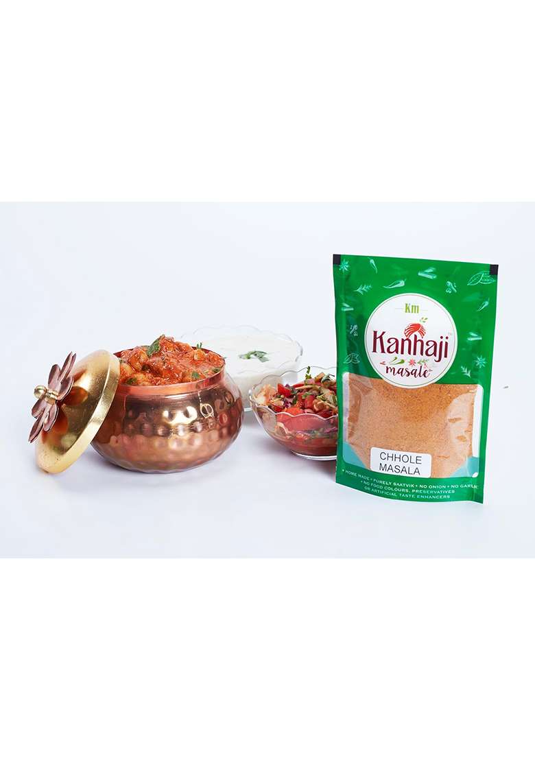 Kanhaji Masale Chhole Masala, No Onion Garlic, Natural Spice Blend (250 Gm) - Indya