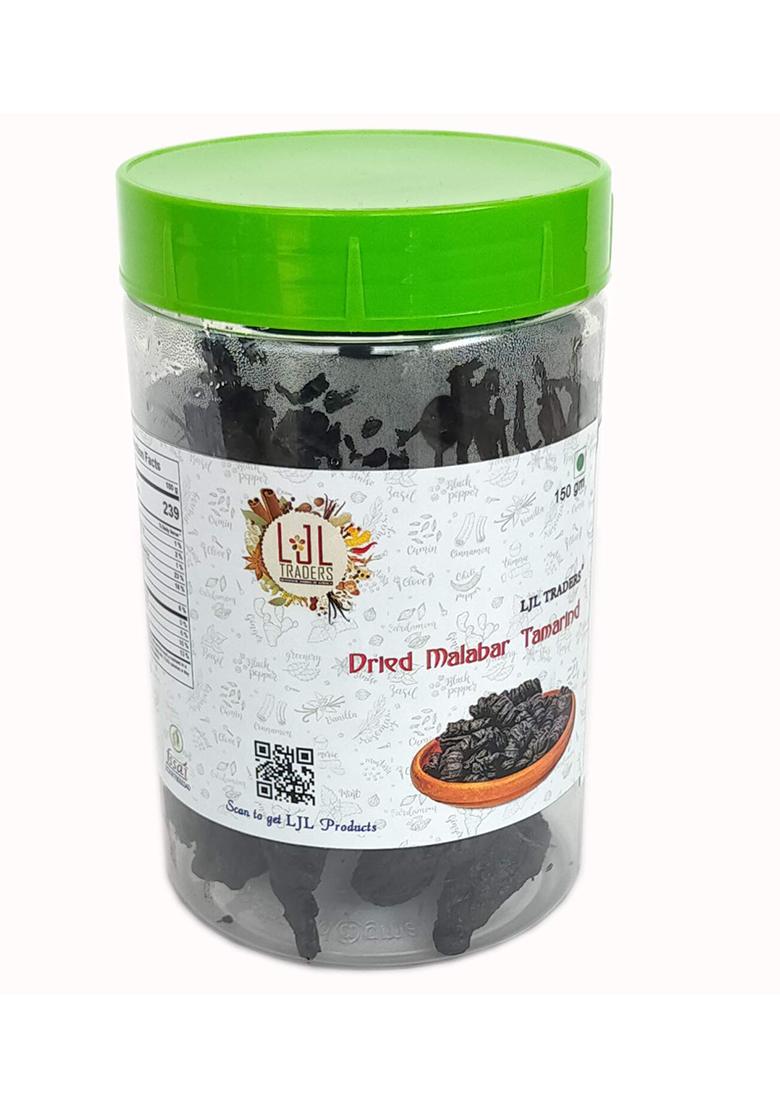 Ljl Traders Malabar Tamarind / Brindle Berry Kudampuli /Kokam Kokum Garcinia Cambogia Whole [Homestead Produce From Idukki] 150Gm