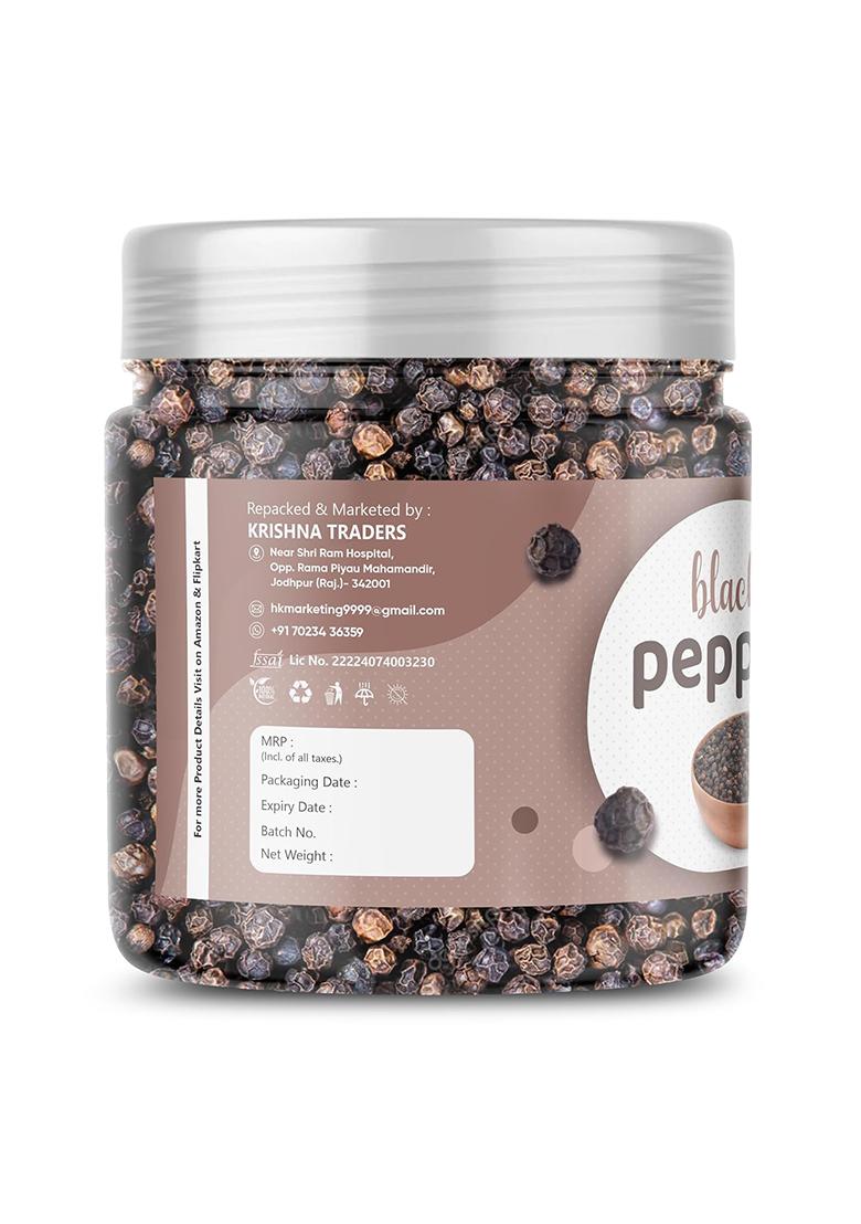 Heaven Bites Black Pepper/Kali Mirch | Naturally Processed, From Farm Picked Fresh Natural Seeds, No Artificial Additives (250G)