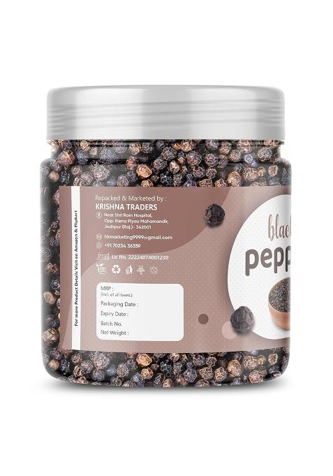 Heaven Bites Black Pepper/Kali Mirch | Naturally Processed, From Farm Picked Fresh Natural Seeds, No Artificial Additives (250G)