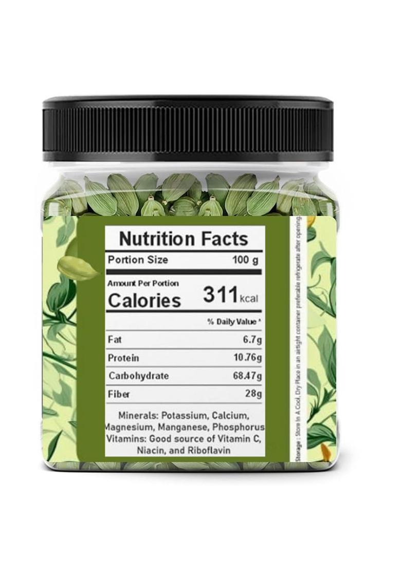 Priya Nuts Green Cardamom (Elaichi) | Aromatic & Flavorful Whole Pods Natural Spice For Cooking, Desserts Chai |500Gm
