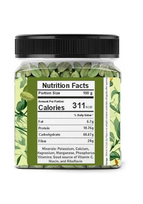 Priya Nuts Green Cardamom (Elaichi) | Aromatic & Flavorful Whole Pods Natural Spice For Cooking, Desserts Chai |500Gm