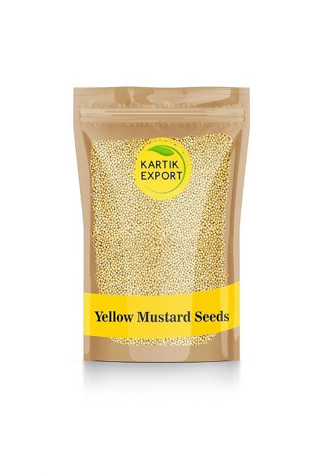 Kartik Export Yellow Mustard, 500 Gm | Sarsoo Seeds (Peeli Beej) Sarson - 500G