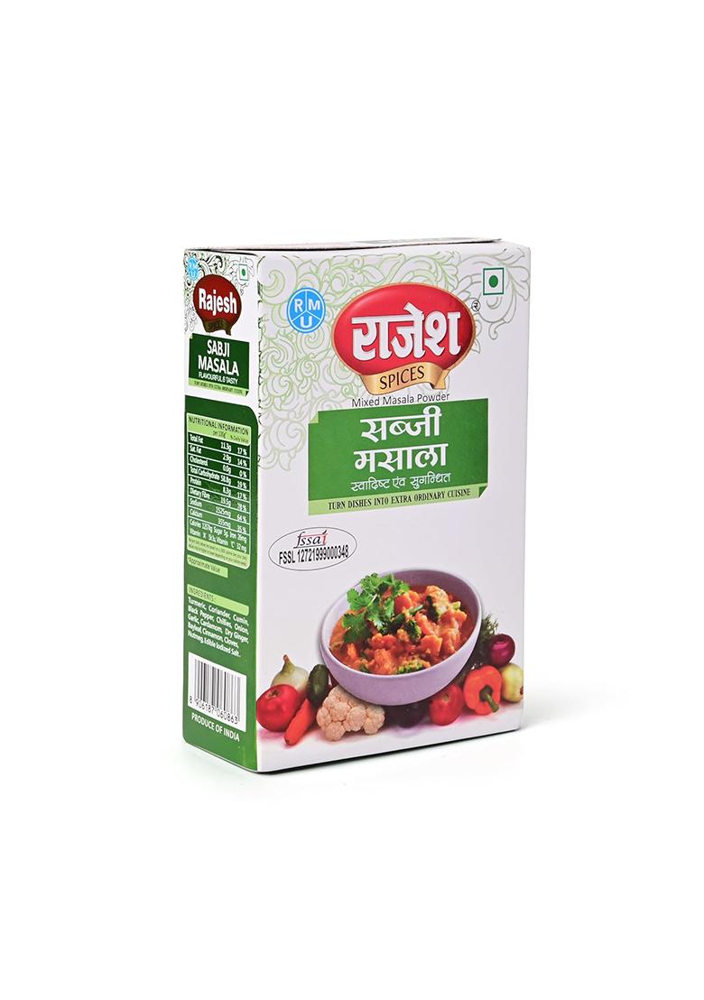Rajesh Sabji Masala, Mixed Masala Powder With Natural Ingredients, Easy To Cook, Rich Aroma & Flavor No Added Preservatives 100Gm