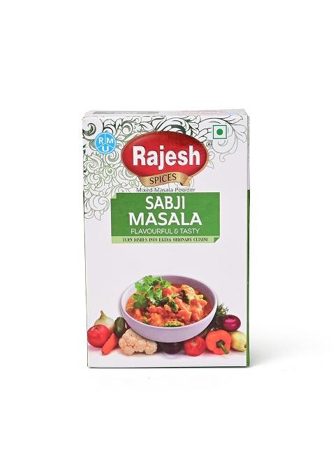 Rajesh Sabji Masala, Mixed Masala Powder With Natural Ingredients, Easy To Cook, Rich Aroma & Flavor No Added Preservatives 100Gm