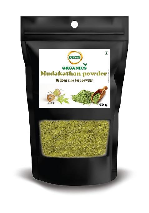 Diets Organics Mudakathan Keerai Powder 50Gms (2) | Balloon Vine Leaf - 50G Pack Of 2