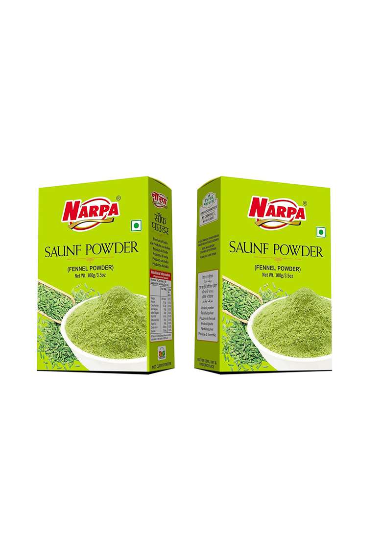 Narpa Saunf Powder 100G (1 Masala Free! Worth 20 Randomly Picked From 26 Varieties)|Fresh, 100% Natural & Perfect For Cooking Herbal Tea - Indya