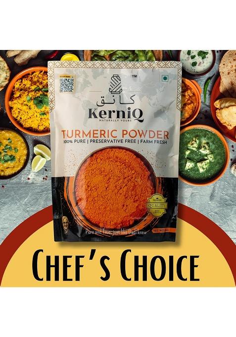 Kerniq Turmeric Powder 1Kg, Haldi Powder, Pure Farm Fresh, Preservative Free, Natural Ground Spice,