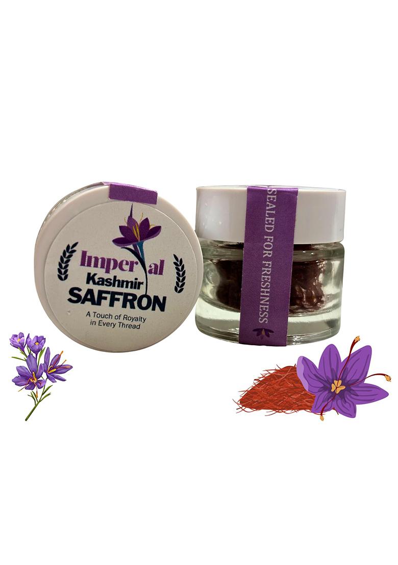 Imperial Kashmir Saffron 100% Pure Handpicked From (Pack Of 1, 1 Gram)