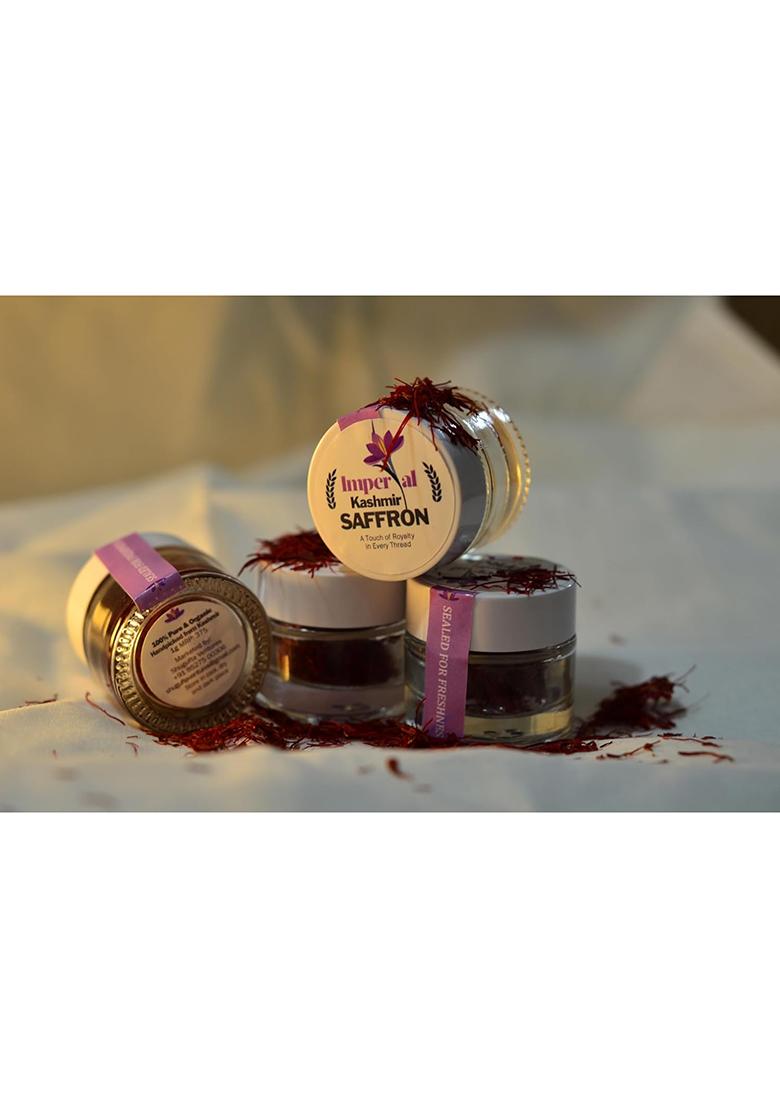 Imperial Kashmir Saffron 100% Pure Handpicked From (Pack Of 1, 1 Gram)