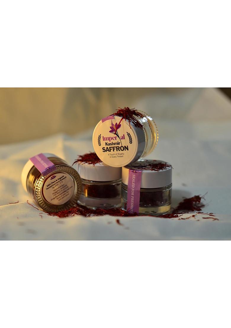 Imperial Kashmir Saffron 100% Pure Handpicked From (Pack Of 1, 1 Gram)