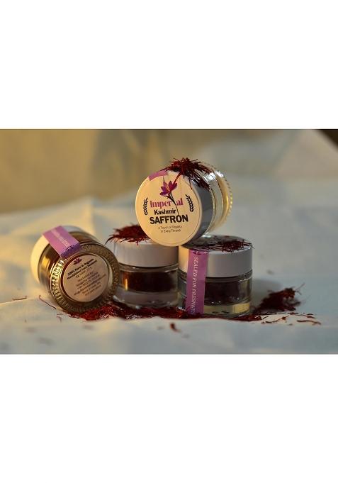 Imperial Kashmir Saffron 100% Pure Handpicked From (Pack Of 1, 1 Gram)