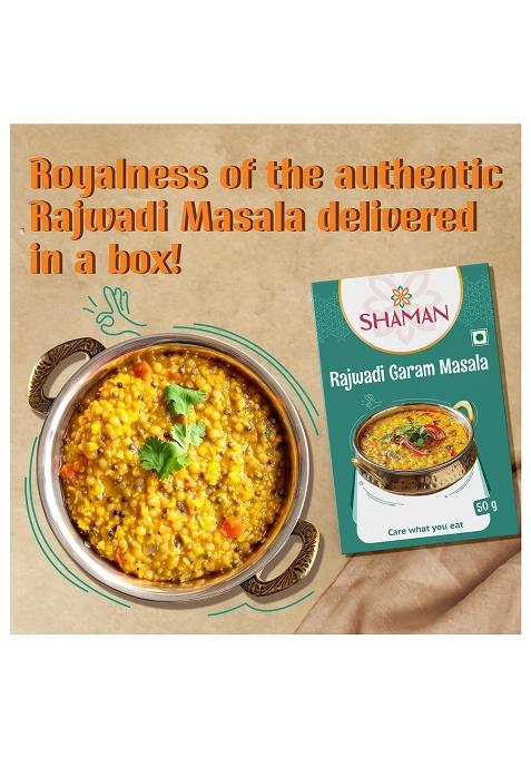 Shaman Spices Craving Essential Masala Combo Pack Of 6 Rajwadi Garam Masala, Paneer, Kitchen King, Pav Bhaji, Chhole & Pani Puri Powder, 50 G Each | No Added Color Or Preservatives Authentic