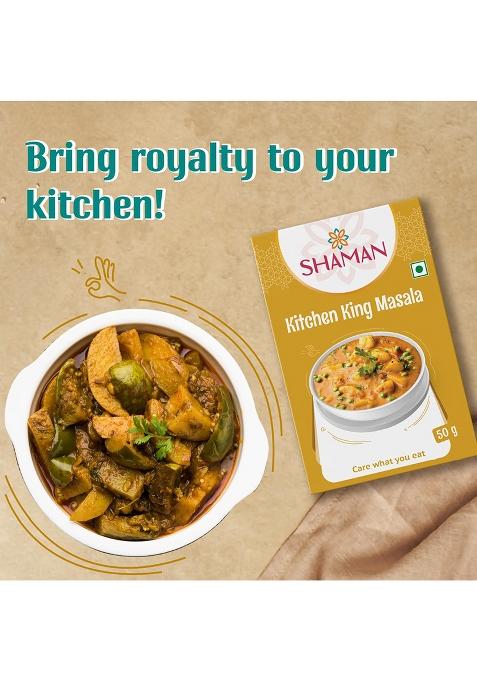 Shaman Spices Craving Essential Masala Combo Pack Of 6 Rajwadi Garam Masala, Paneer, Kitchen King, Pav Bhaji, Chhole & Pani Puri Powder, 50 G Each | No Added Color Or Preservatives Authentic