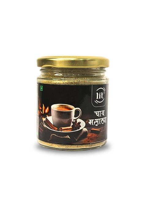 Lit Chai Masala Powder - 100G | Home Made Organic Tea Blended With Cardamom, Ginger, Cloves, Black Pepper, Cinnamon, Star Anise, Rose Petals, Licorice & Fennel Makes 200+ Cups (Pack Of 1)