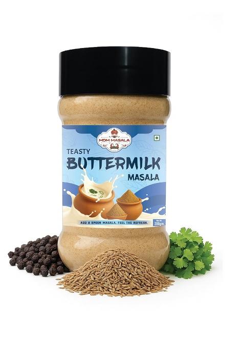 Mdm Masala Chaas | Traditional Buttermilk Powder For Digestion Natural Cumin-Mint Blend Summer Drink Home & Restaurant 200G Pack
