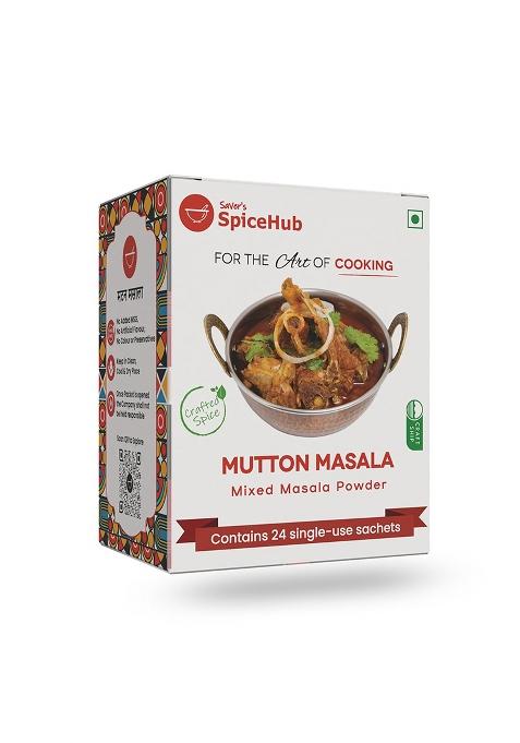 Saver'S Spicehub Mutton Masala Mixed Powder, 24 Single-Use Sachets, Premium Blend Of 20 Spices
