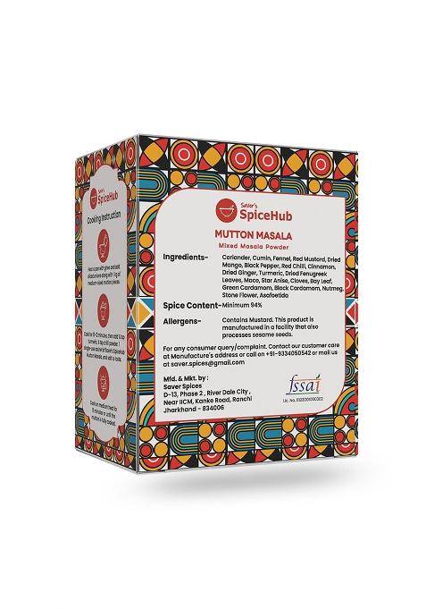 Saver'S Spicehub Mutton Masala Mixed Powder, 24 Single-Use Sachets, Premium Blend Of 20 Spices