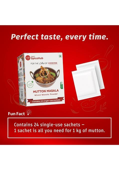 Saver'S Spicehub Mutton Masala Mixed Powder, 24 Single-Use Sachets, Premium Blend Of 20 Spices