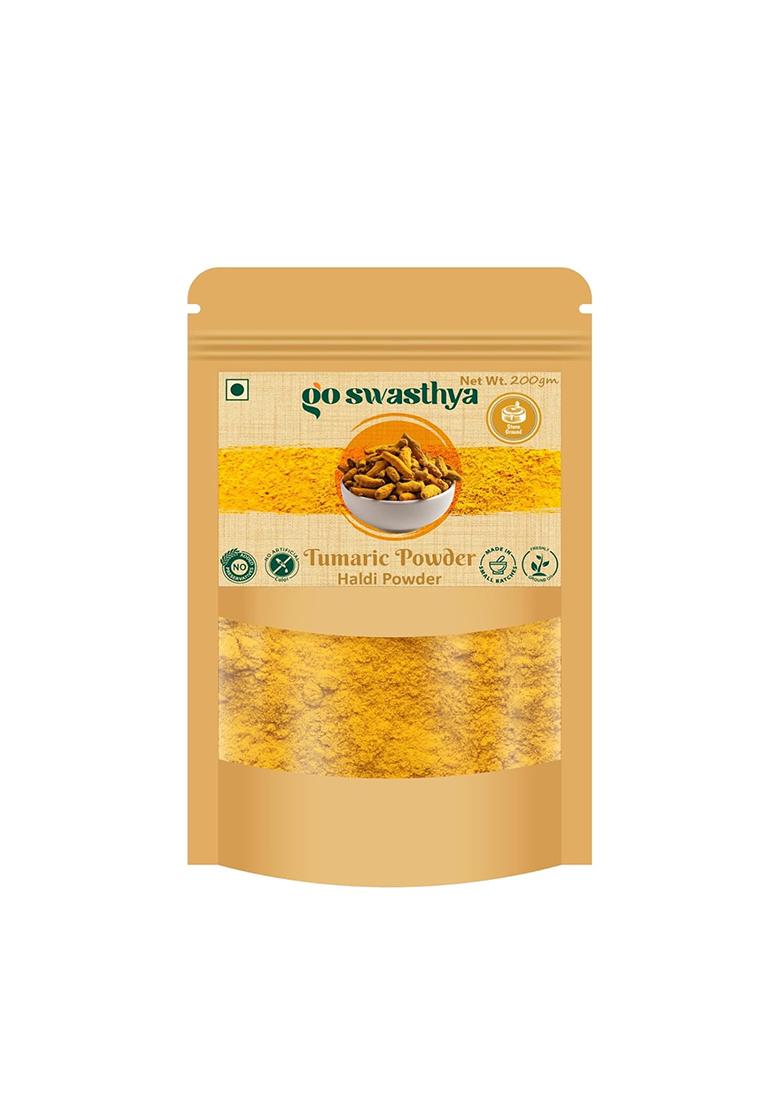 Goswasthya Turmeric Haldi And Red Chilli Mirchi Powder | Preservatives Free Indian Spices Pack Of 2 400 Gram