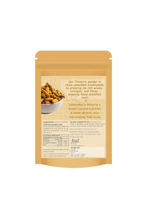 Goswasthya Turmeric Haldi And Red Chilli Mirchi Powder | Preservatives Free Indian Spices Pack Of 2 400 Gram