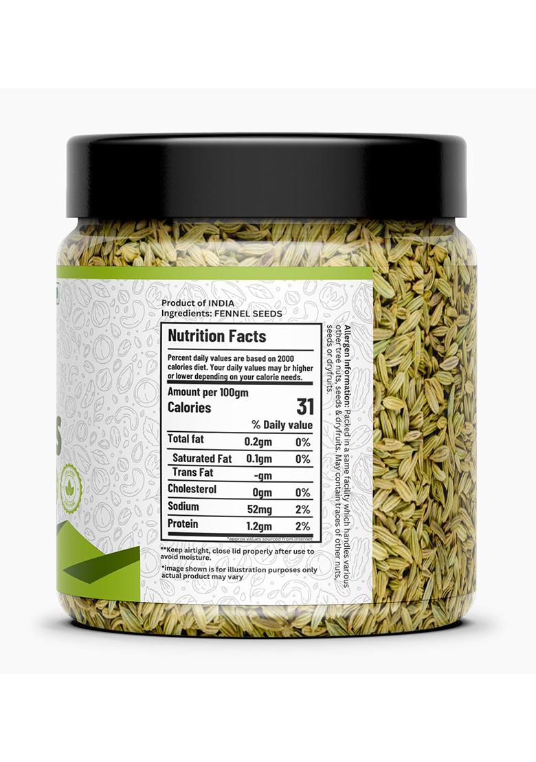 Organicpacific Fennel Seeds | Saunf For Digestion & Fresh Breath Natural Aromatic Spice Cooking Mouth Freshener 1Kg