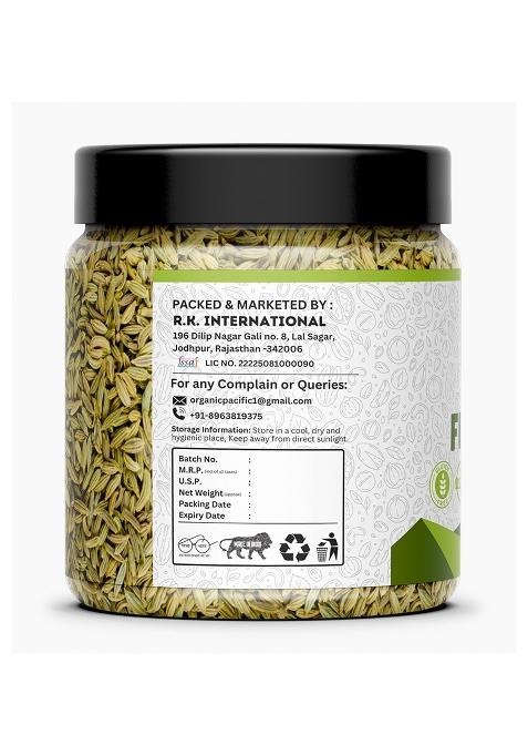 Organicpacific Fennel Seeds | Saunf For Digestion & Fresh Breath Natural Aromatic Spice Cooking Mouth Freshener 1Kg