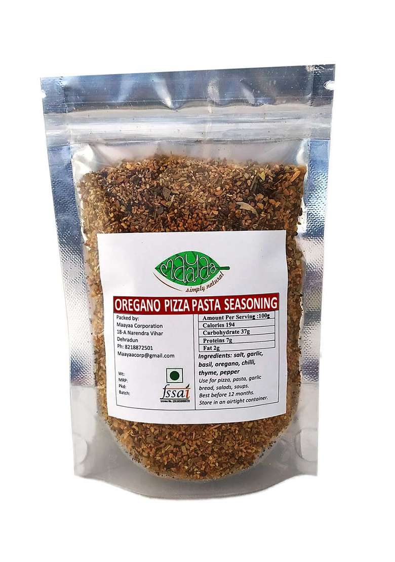 Maayaa-Simple Natural Oregano Spice Mix Pizza Pasta Seasoning, Masala 100G - Indya