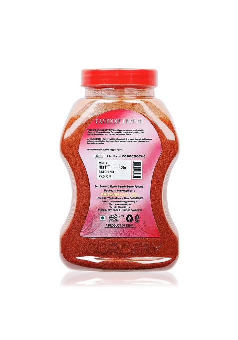 Nourcery Cayenne Pepper Powder, 400 Gram (Hot Chilli Powder)