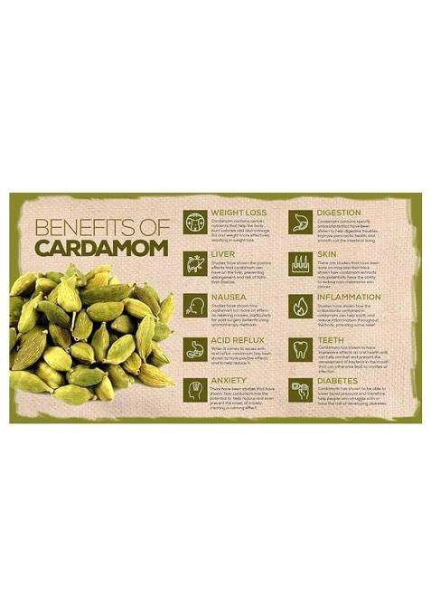 M S General Trading Company Msgtco Premium Green Cardamom Pods, 100% Natural, Export Grade, From Kerala, 20G