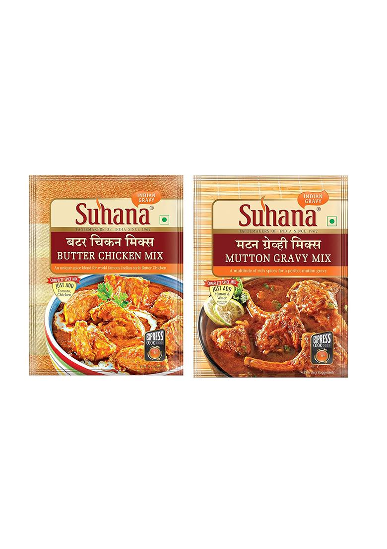 Suhana Mutton Gravy & Butter Chicken Spice Mix |Easy To Cook