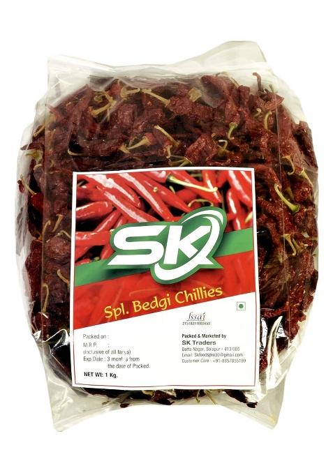 Sk Foods Dry And Spicy Red Byadagi Chillies Dried (1 Kg)