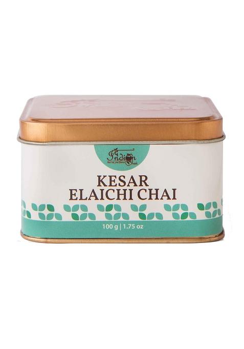 The Indian Chai Kesar Elaichi 100G With Saffron And Green Cardamom | Rich Flavour & Aroma Refreshing Taste Black Tea Gift
