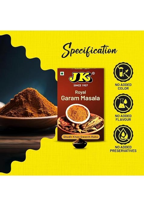Jk Royal Garam Masala: Premium Spices For Authentic Indian Flavor, 100G | (Pack Of 3)