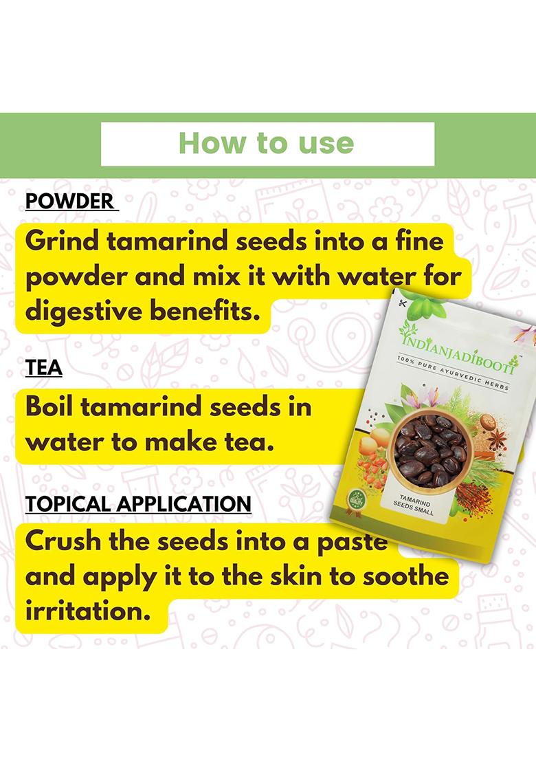 Indianjadibooti Imli (Tamarind) Seeds Small | 250 Grams Pack