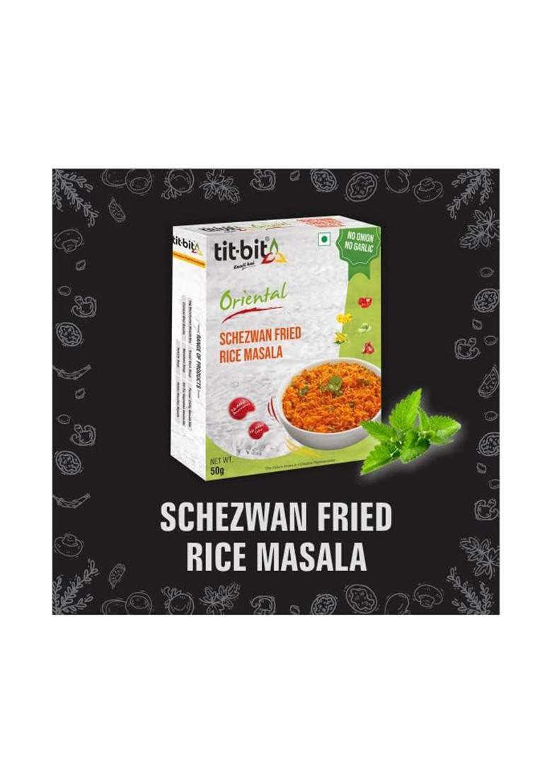 Tit-Bit Titbit Schezwan Masala Seasoning Pack Of 5 (250G), Fried Rice Masala, Multipurpose For Any Vegetables & Dishes Restaurant Taste At Home