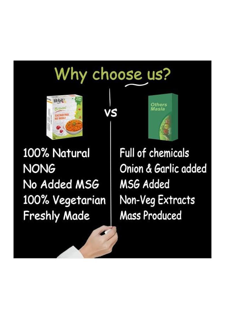 Tit-Bit Titbit Schezwan Masala Seasoning Pack Of 5 (250G), Fried Rice Masala, Multipurpose For Any Vegetables & Dishes Restaurant Taste At Home