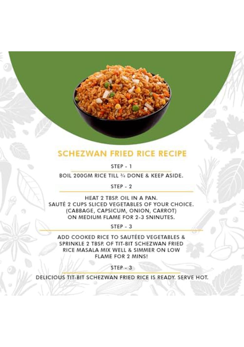 Tit-Bit Titbit Schezwan Masala Seasoning Pack Of 5 (250G), Fried Rice Masala, Multipurpose For Any Vegetables & Dishes Restaurant Taste At Home