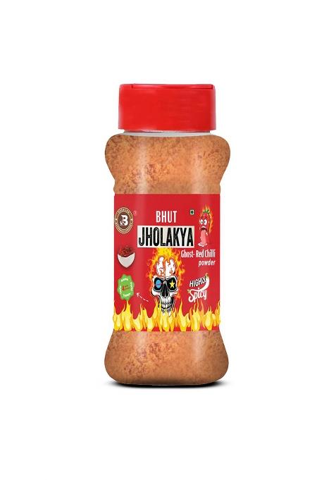 Brew Lab Spicy Bhut Jholakya Chilli Powder | Highly For Chicken65, Sizzler Etc (100 G)